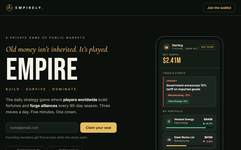 Empirely Game product screenshot