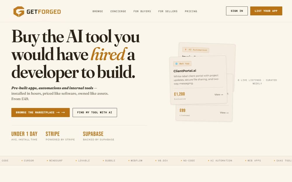 GetForged product screenshot